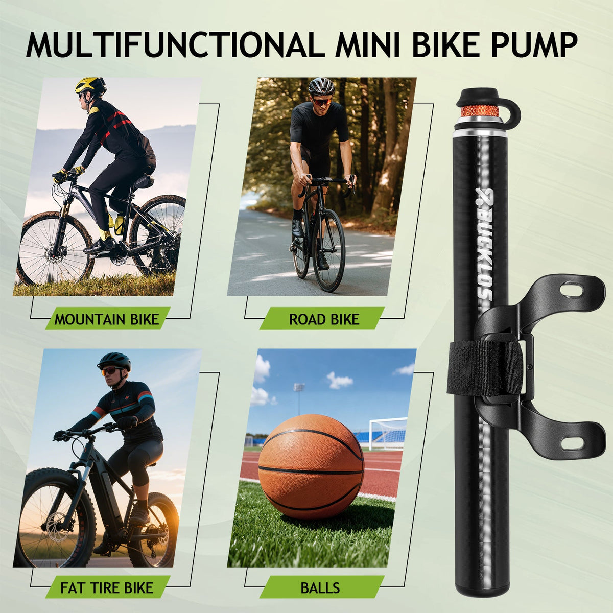 Mini Bike Pump with Pressure Gauge