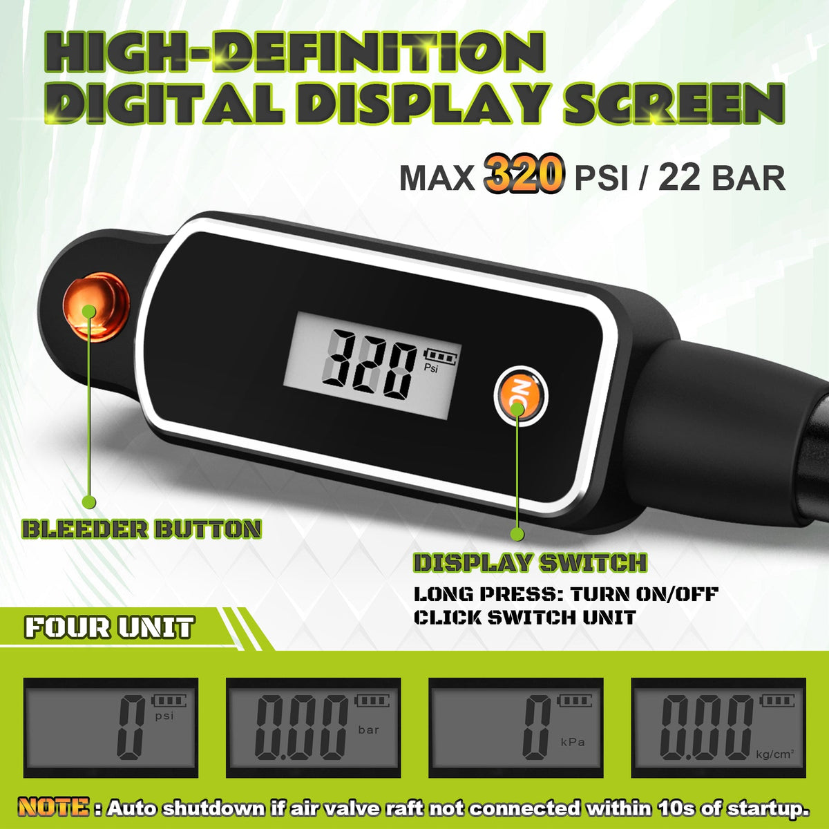Digital Bike Shock Pump