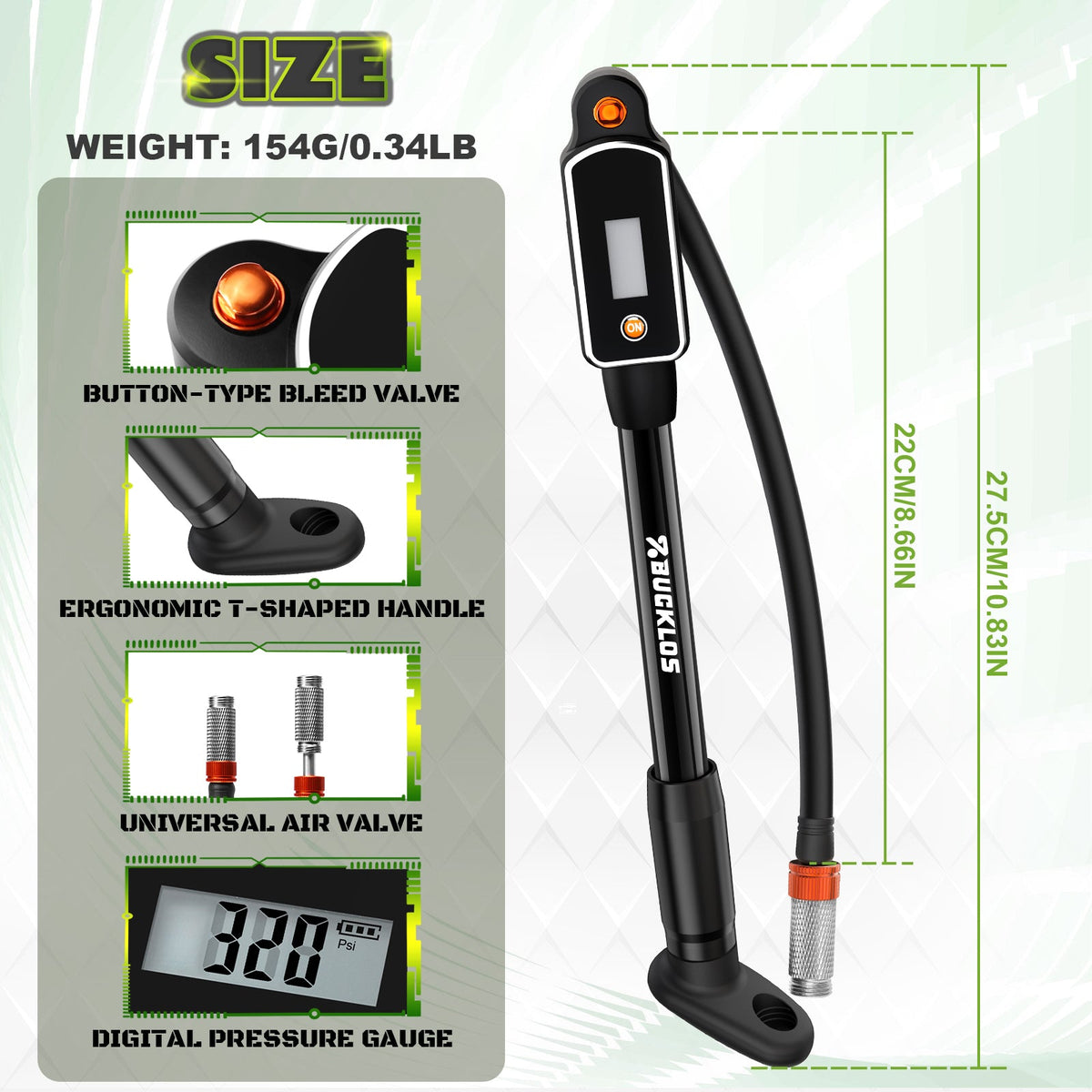 Digital Bike Shock Pump