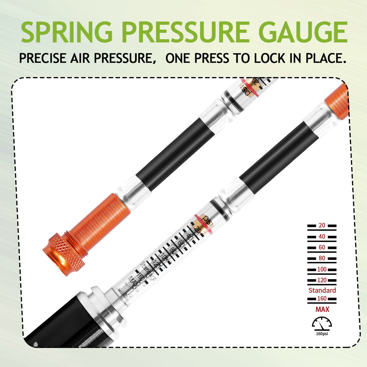 Mini Bike Pump with Pressure Gauge