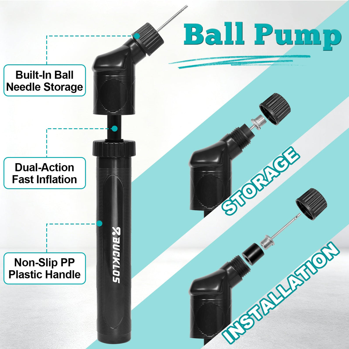 Bike Floor Pump Kit With Gauge 160Psi