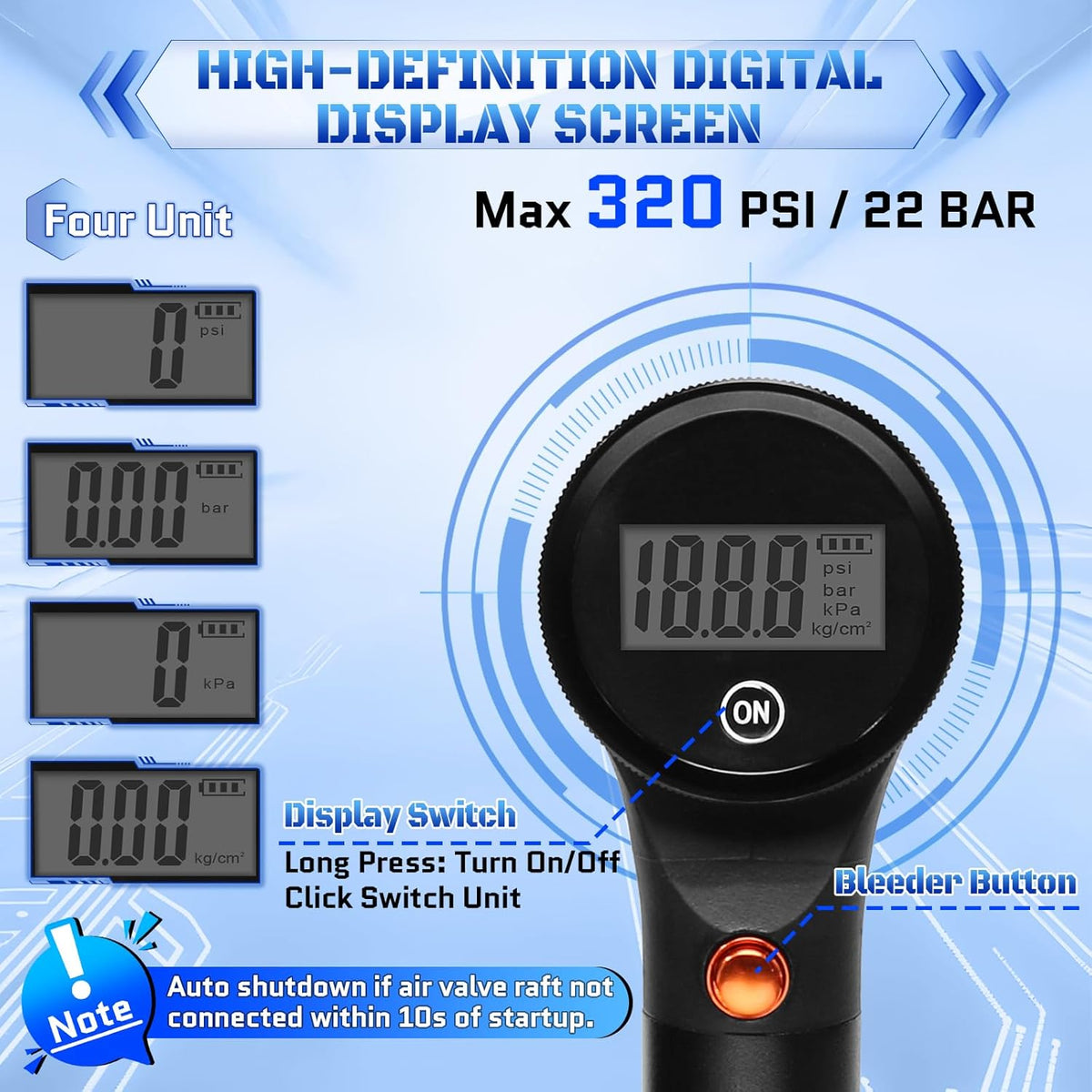 Digital Bike Shock Pump