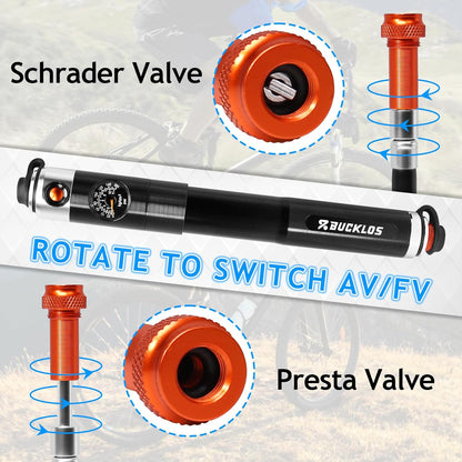 Mini Bike Pump with Pressure Gauge